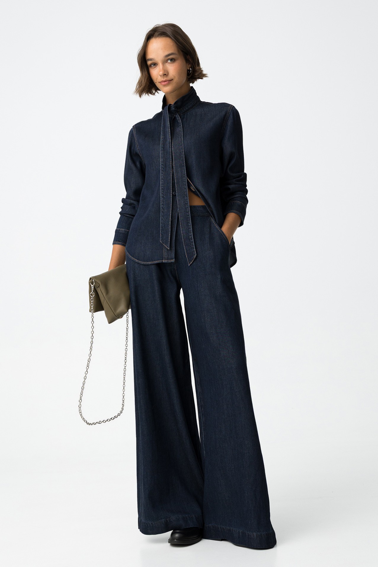 Indigo-Blue Long Sleeve Shirt