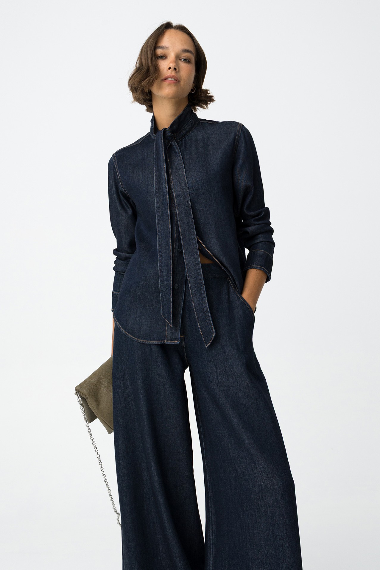 Indigo-Blue Long Sleeve Shirt