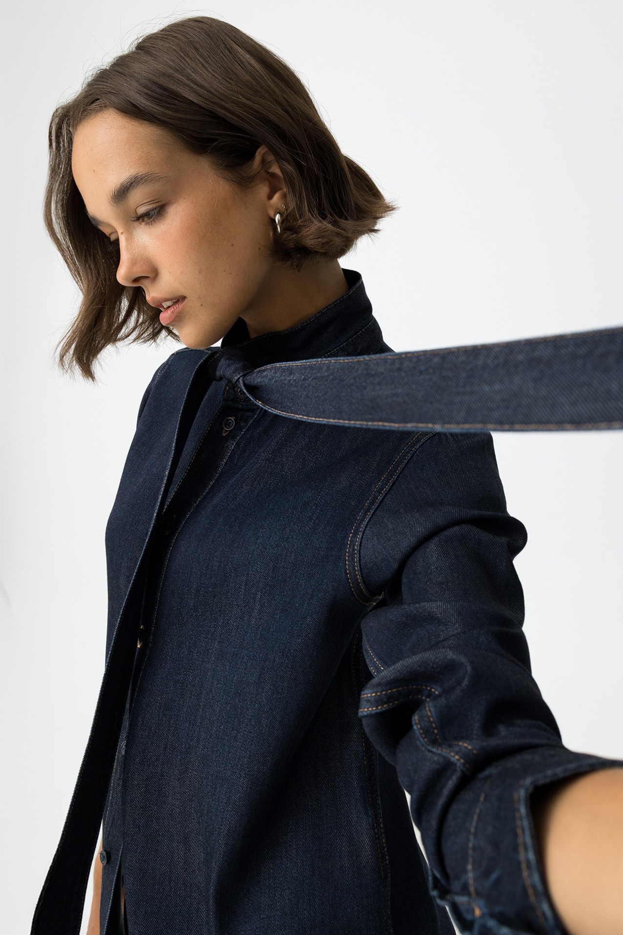 Indigo-Blue Long Sleeve Shirt