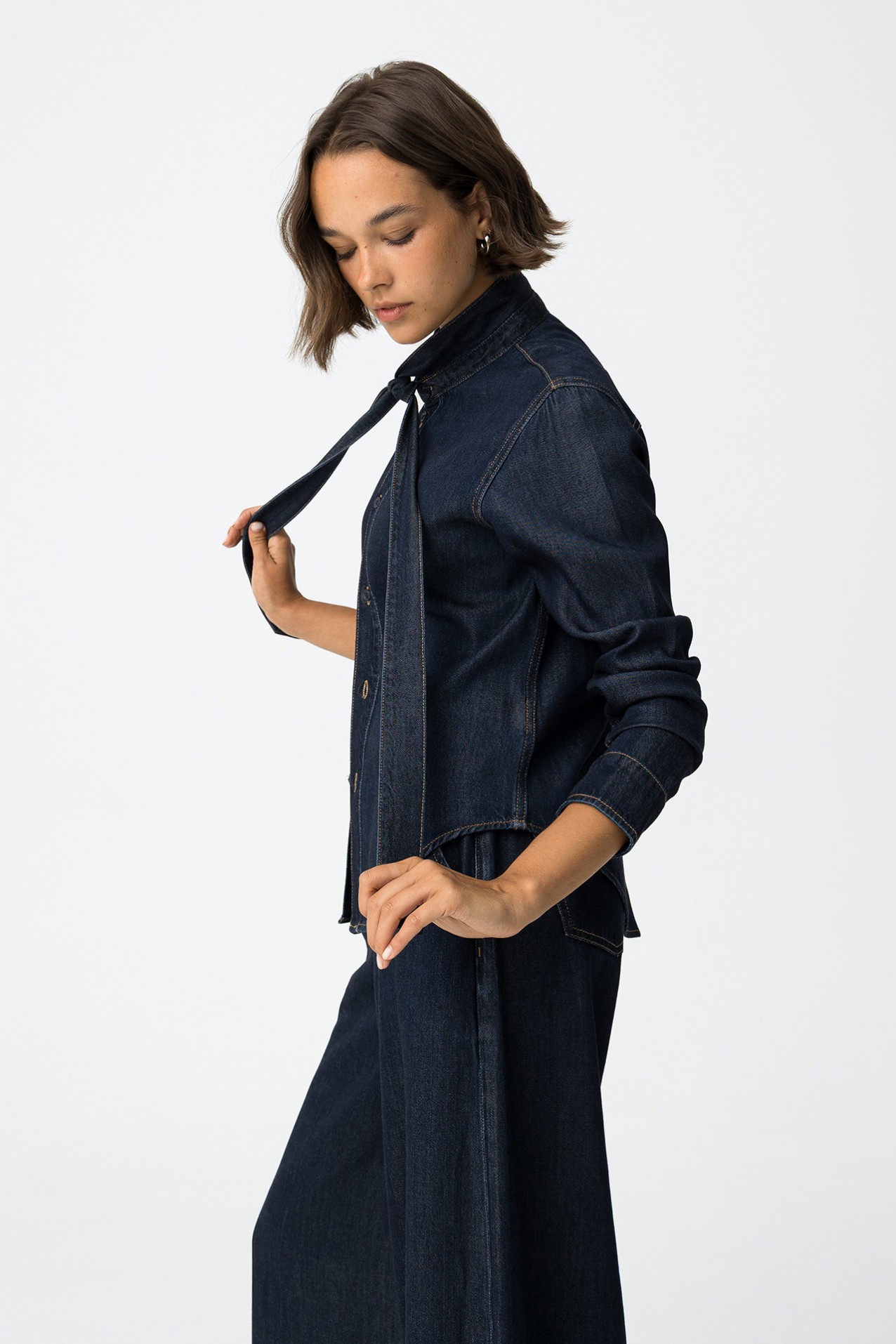 Indigo-Blue Long Sleeve Shirt