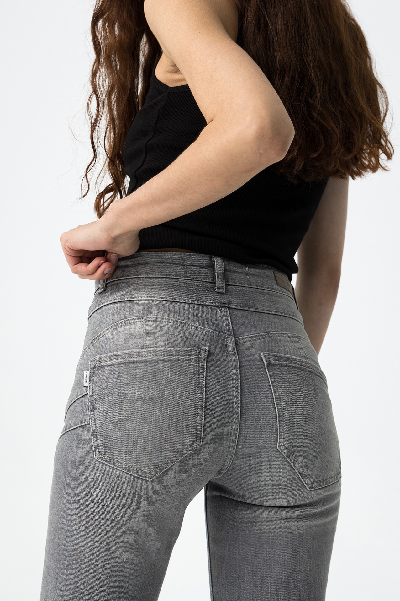 High-Waisted Straight Jeans