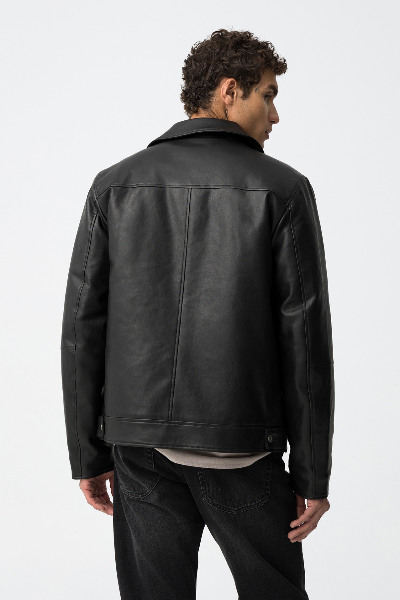 Chaqueta Biker Efecto Piel