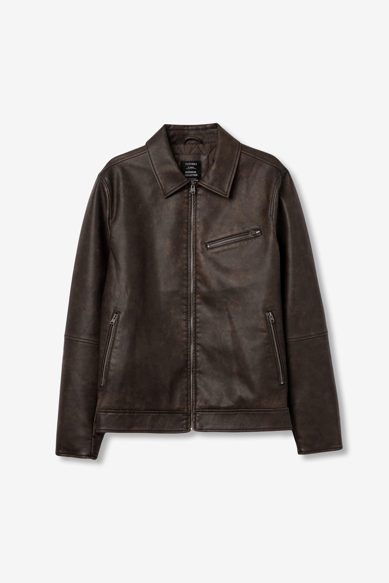 Casaco Biker Efeito Pele