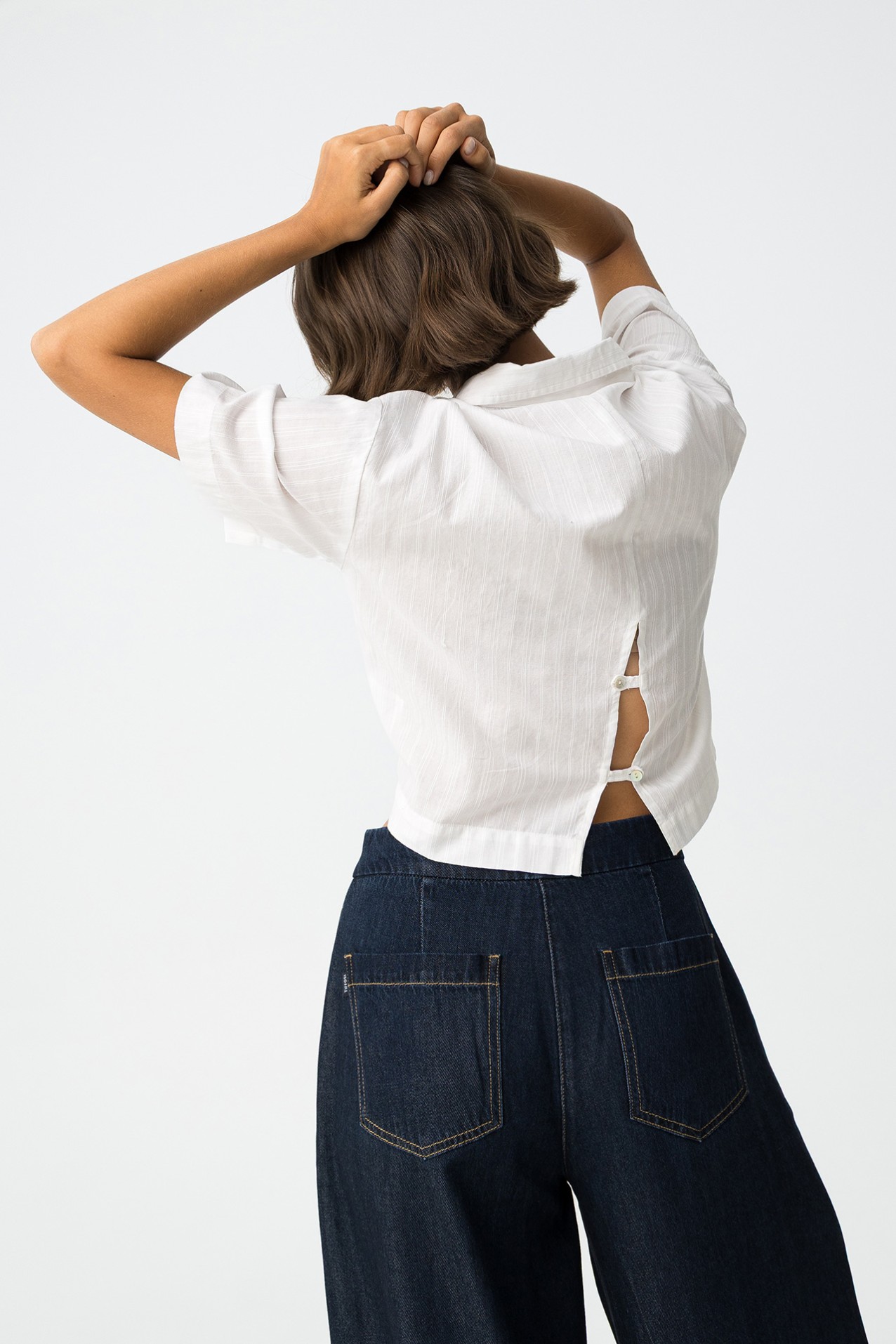 Striped Cropped Shirt