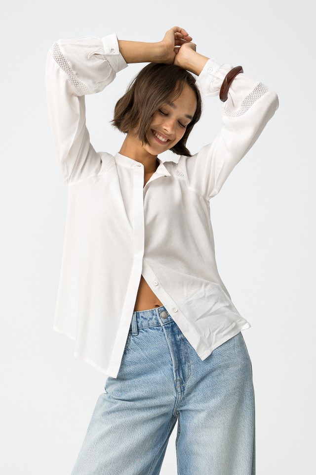 Embroidered Lace Shirt