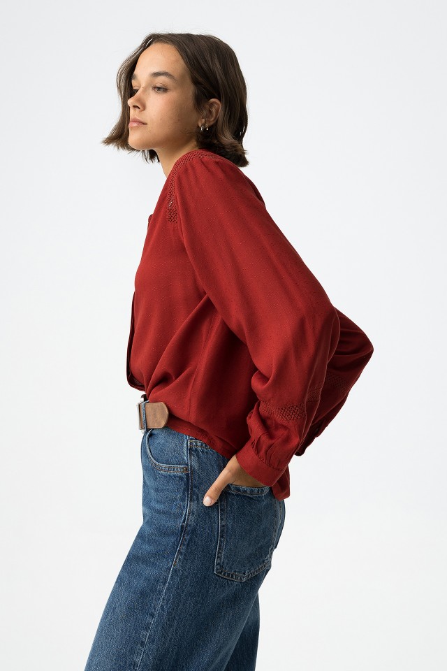 Embroidered Lace Shirt