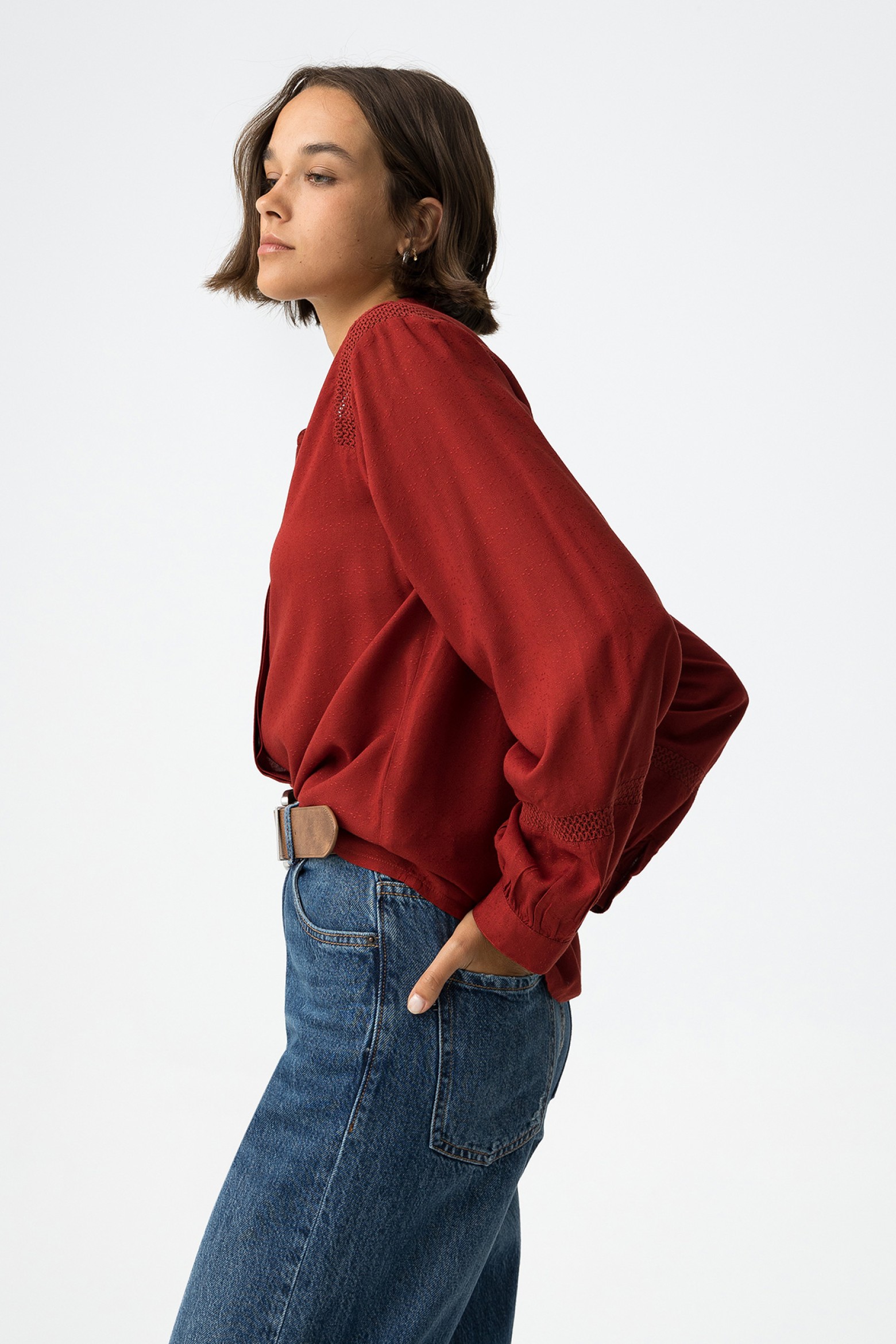 Embroidered Lace Shirt