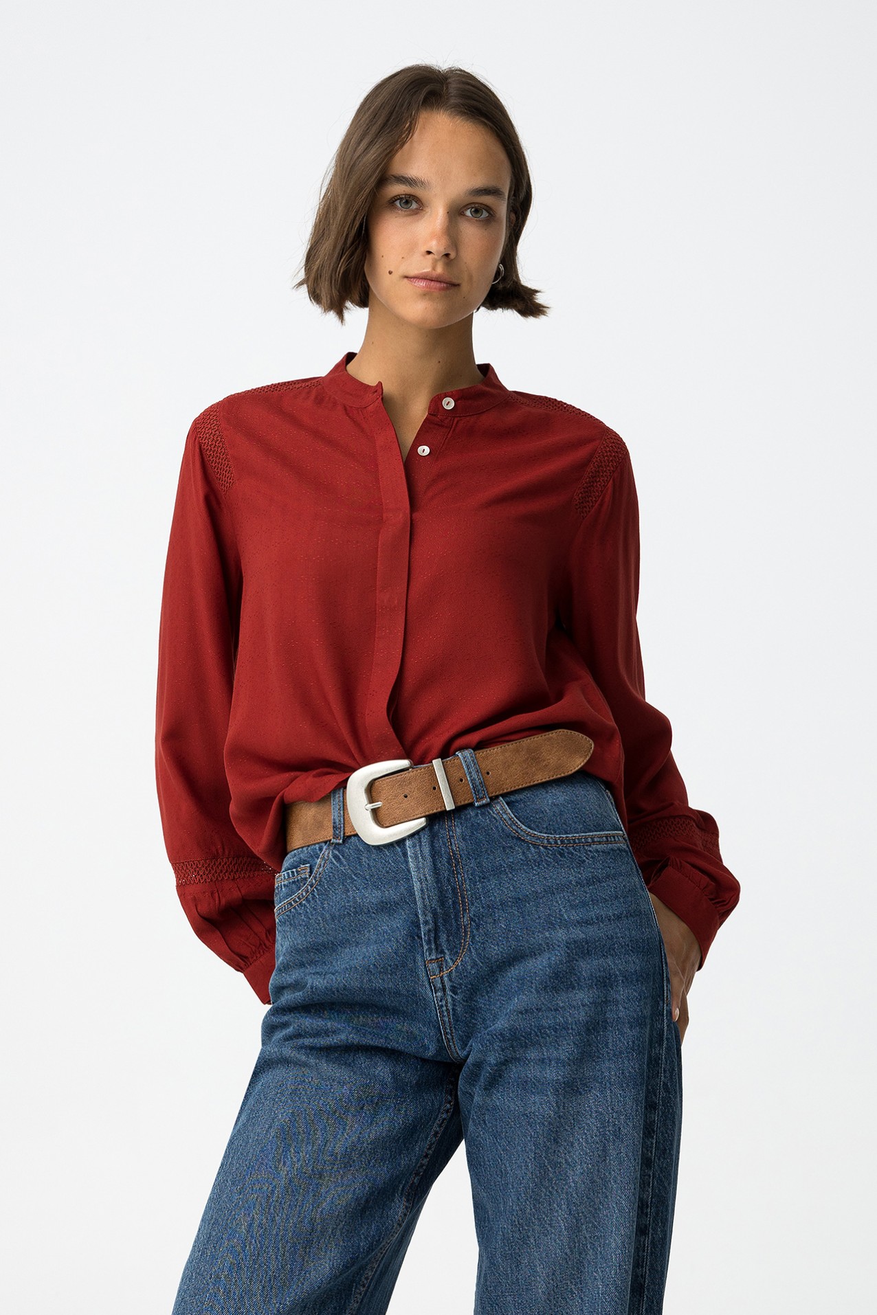 Embroidered Lace Shirt