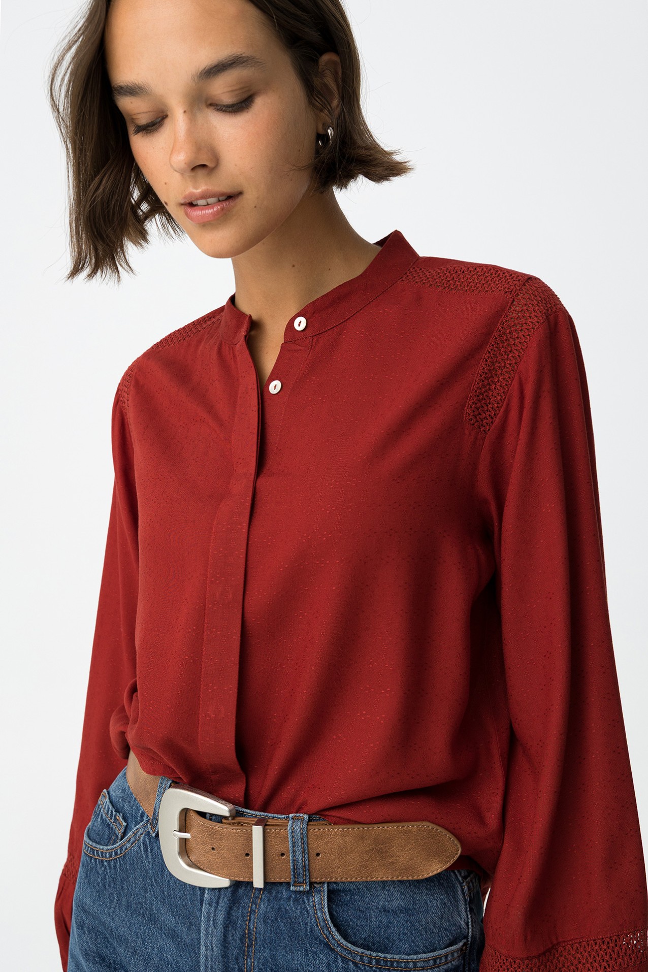 Embroidered Lace Shirt