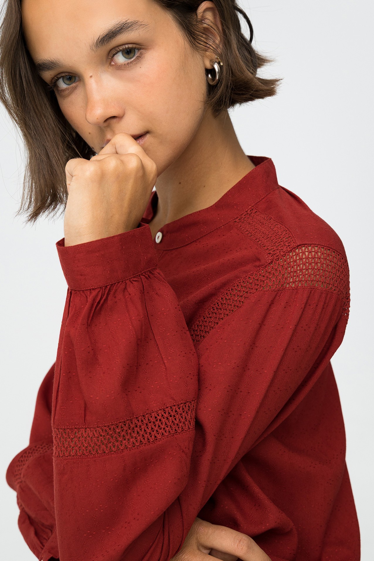 Embroidered Lace Shirt