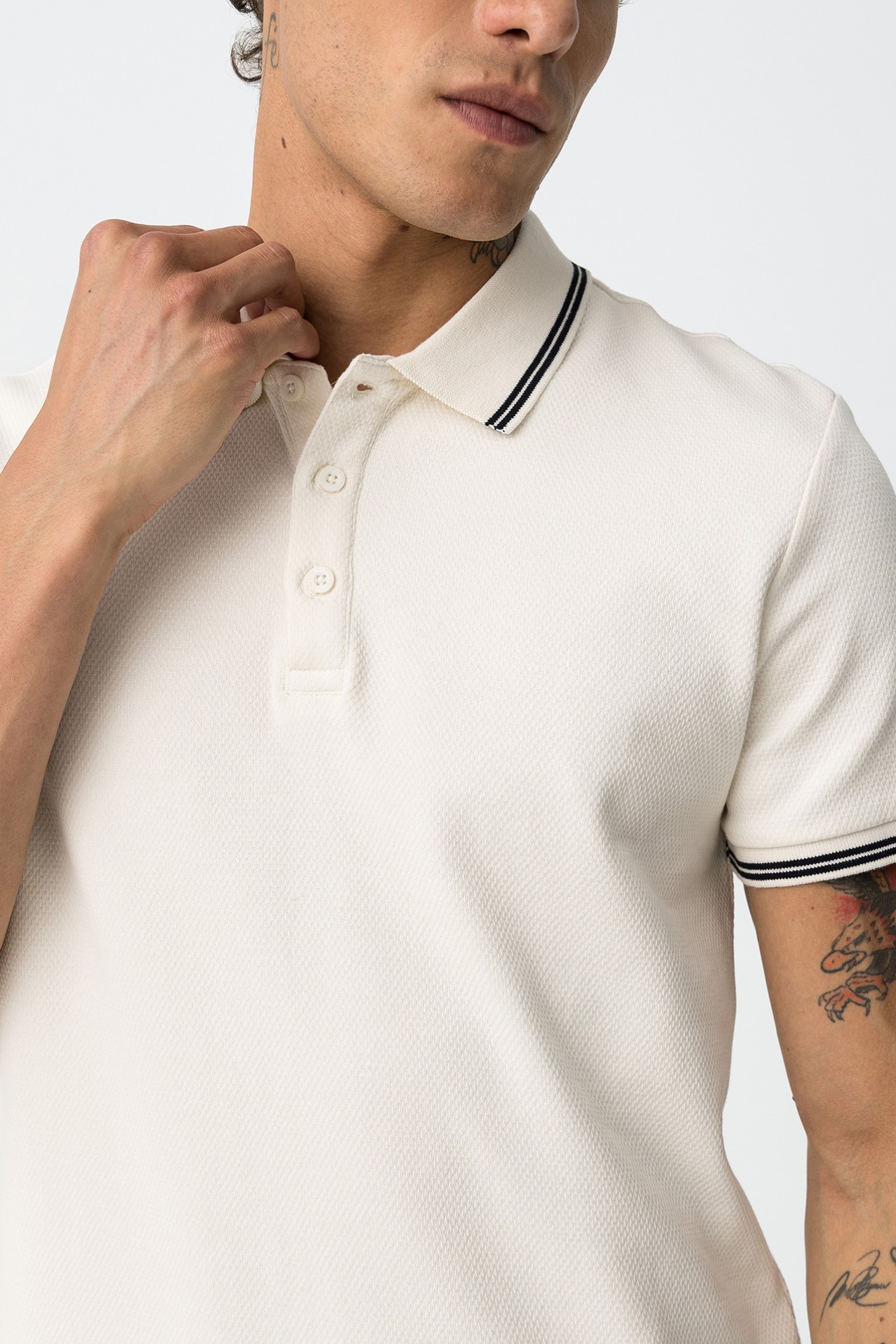 Polo com Contraste de Cor