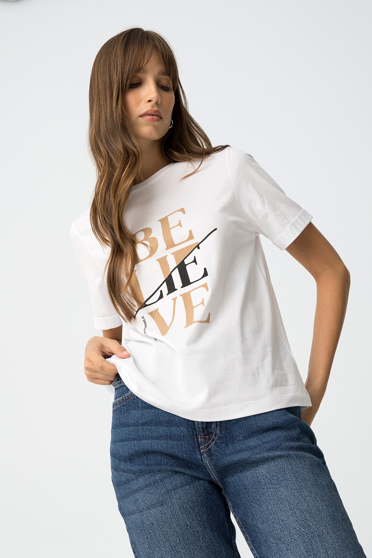 T-shirt Estampado Aveludado