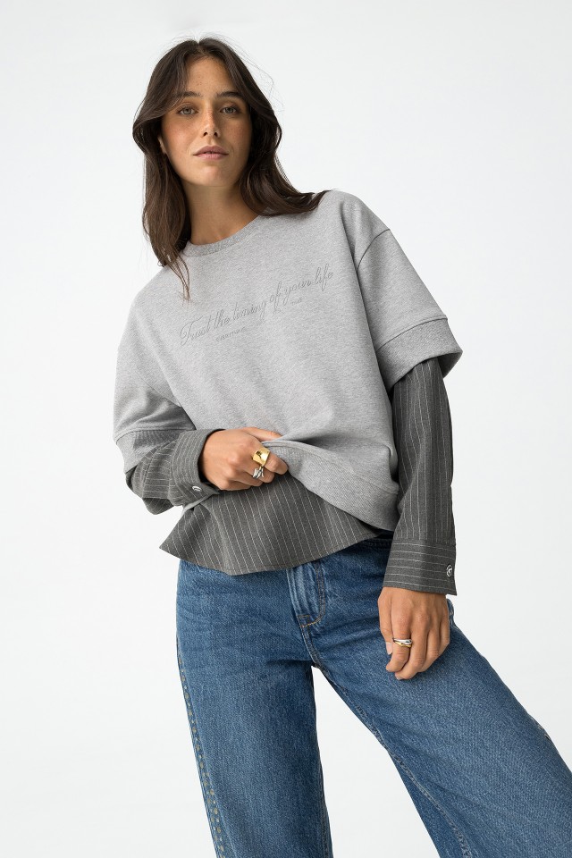 T-shirt Relaxed com Relevo