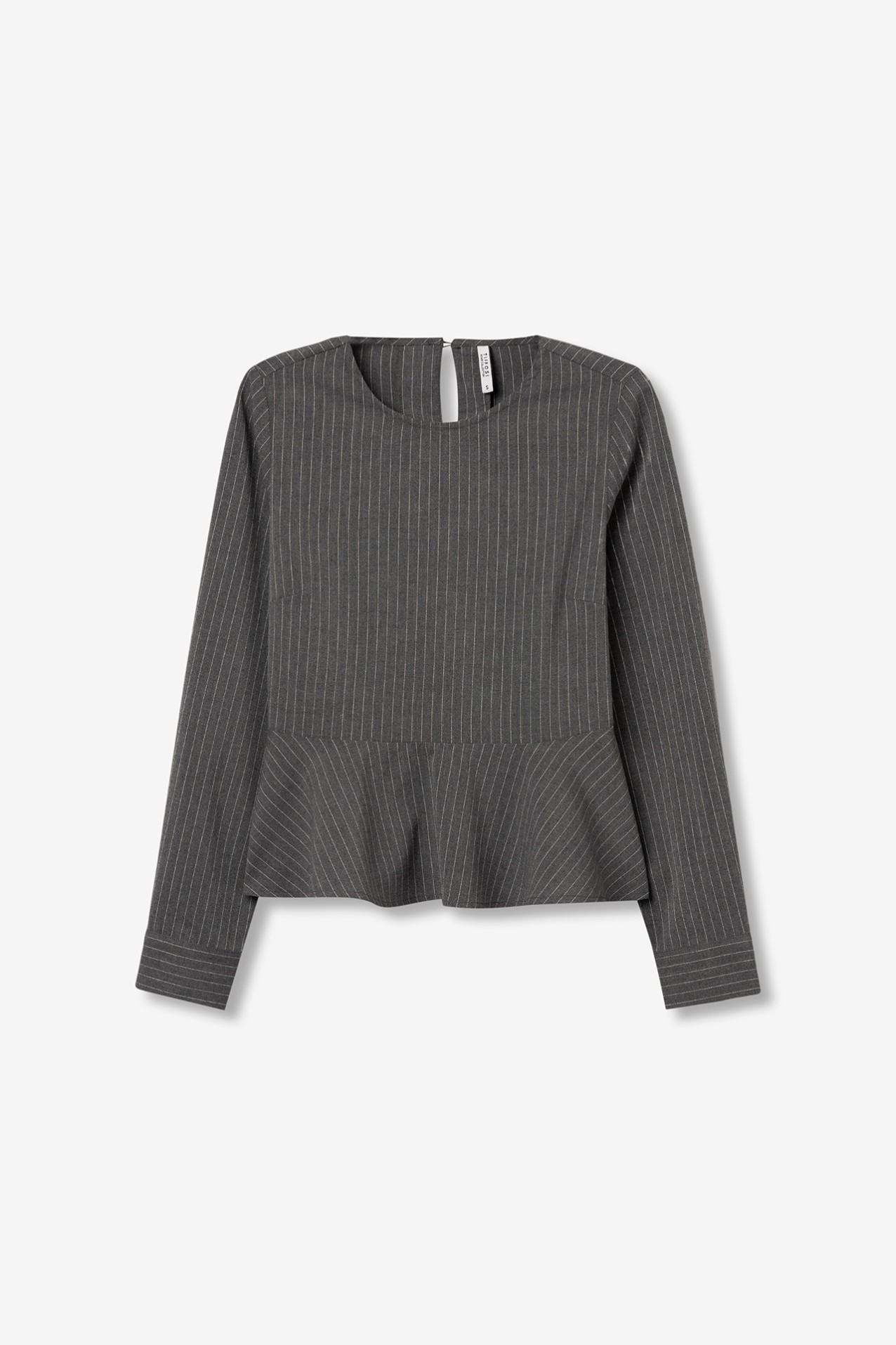 Striped Blouse with Ruffle