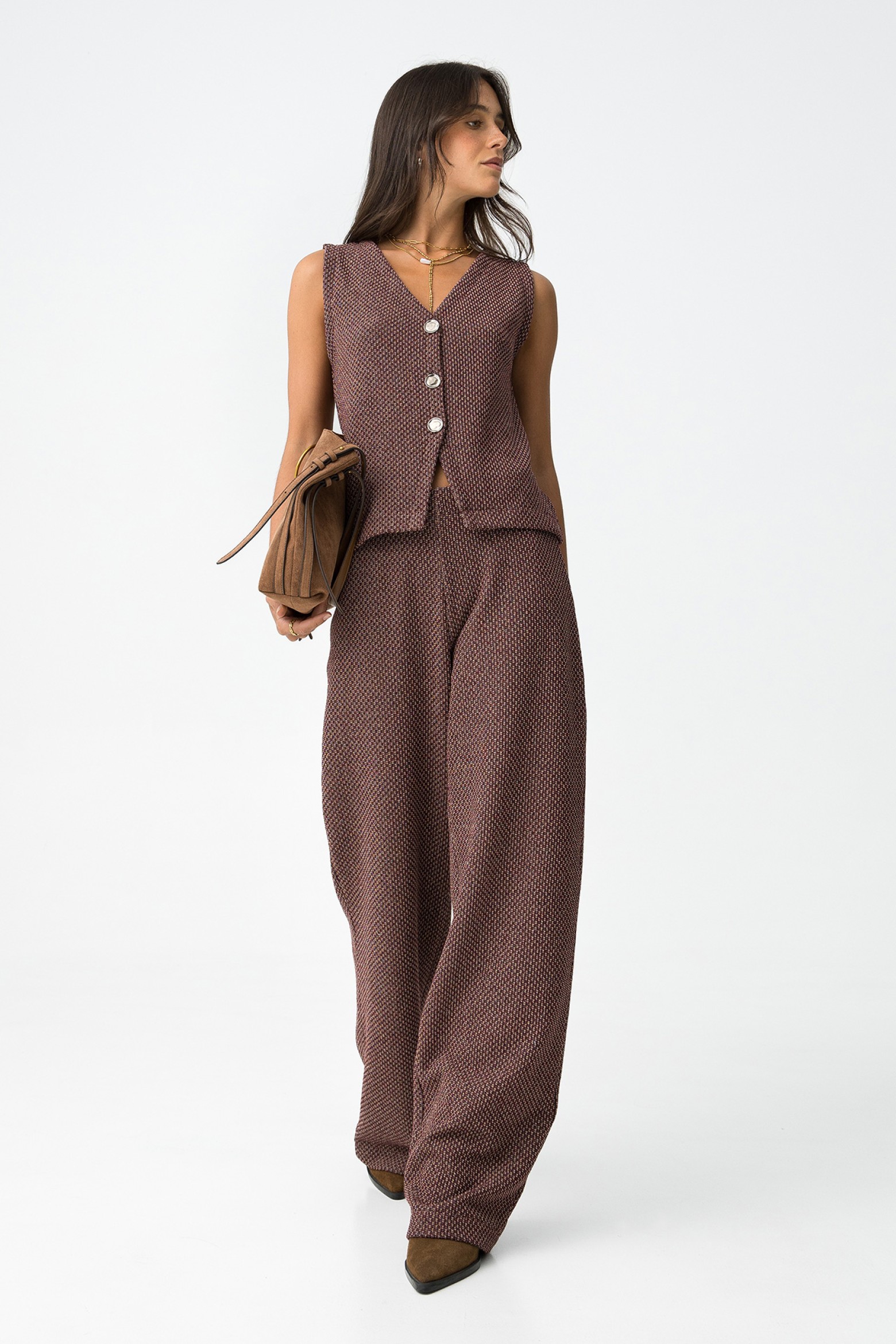 Chocolate Wide Leg Trousers