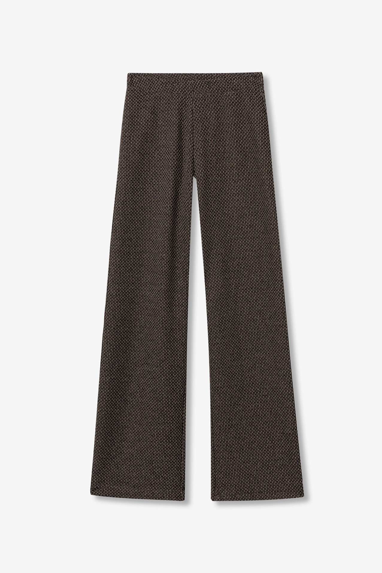 Black Geometric Wide-Leg Pants