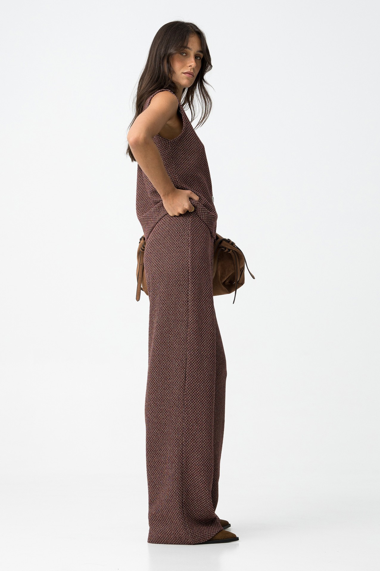 Chocolate Wide Leg Trousers