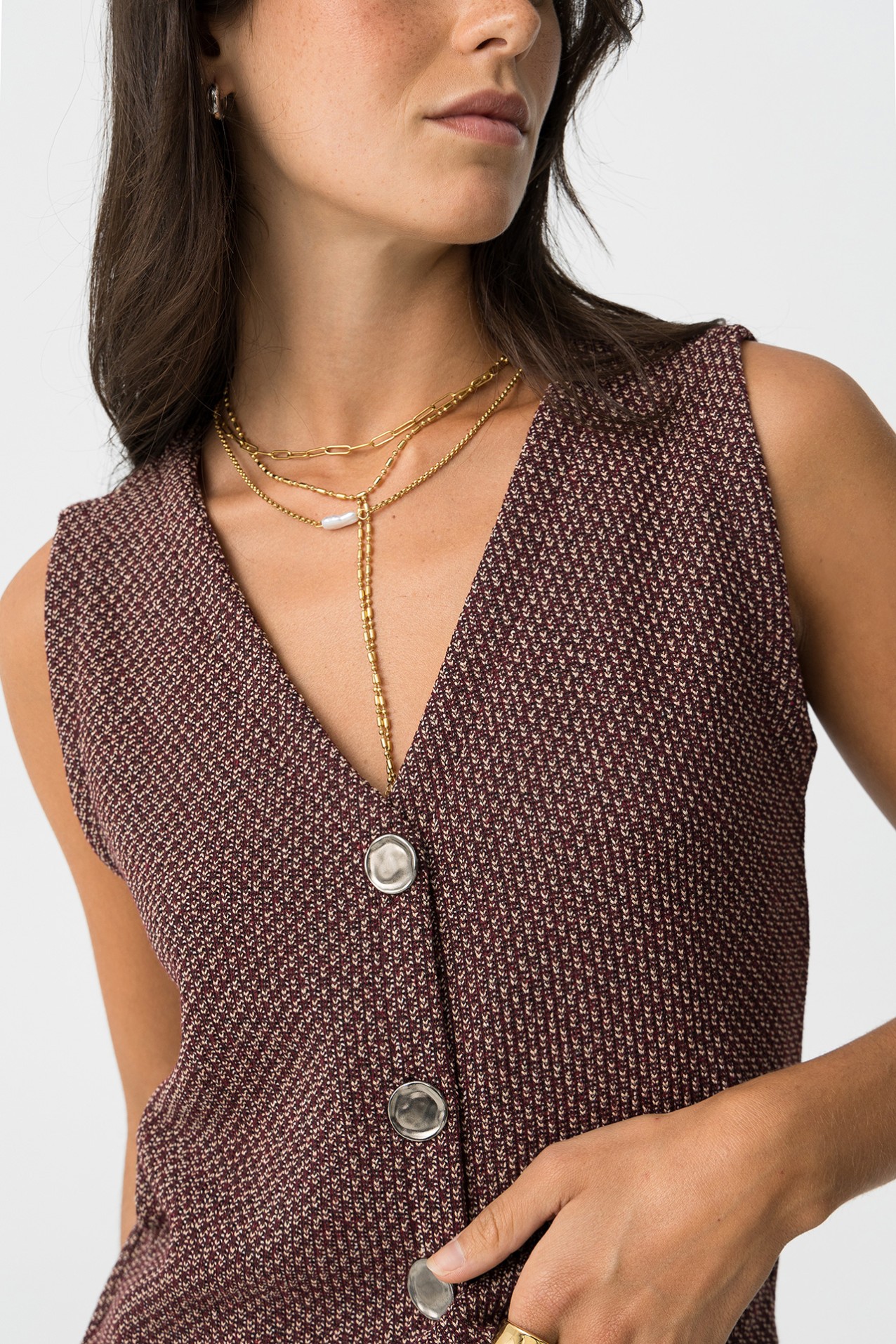 Chocolate Brown Sleeveless Top