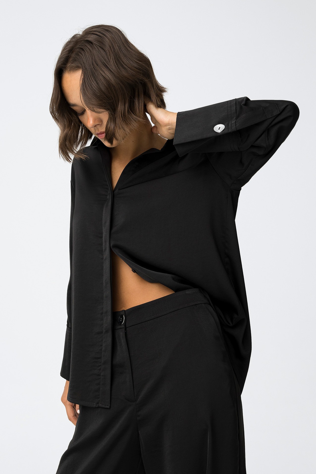 Camisa Relaxed Fit Acetinada