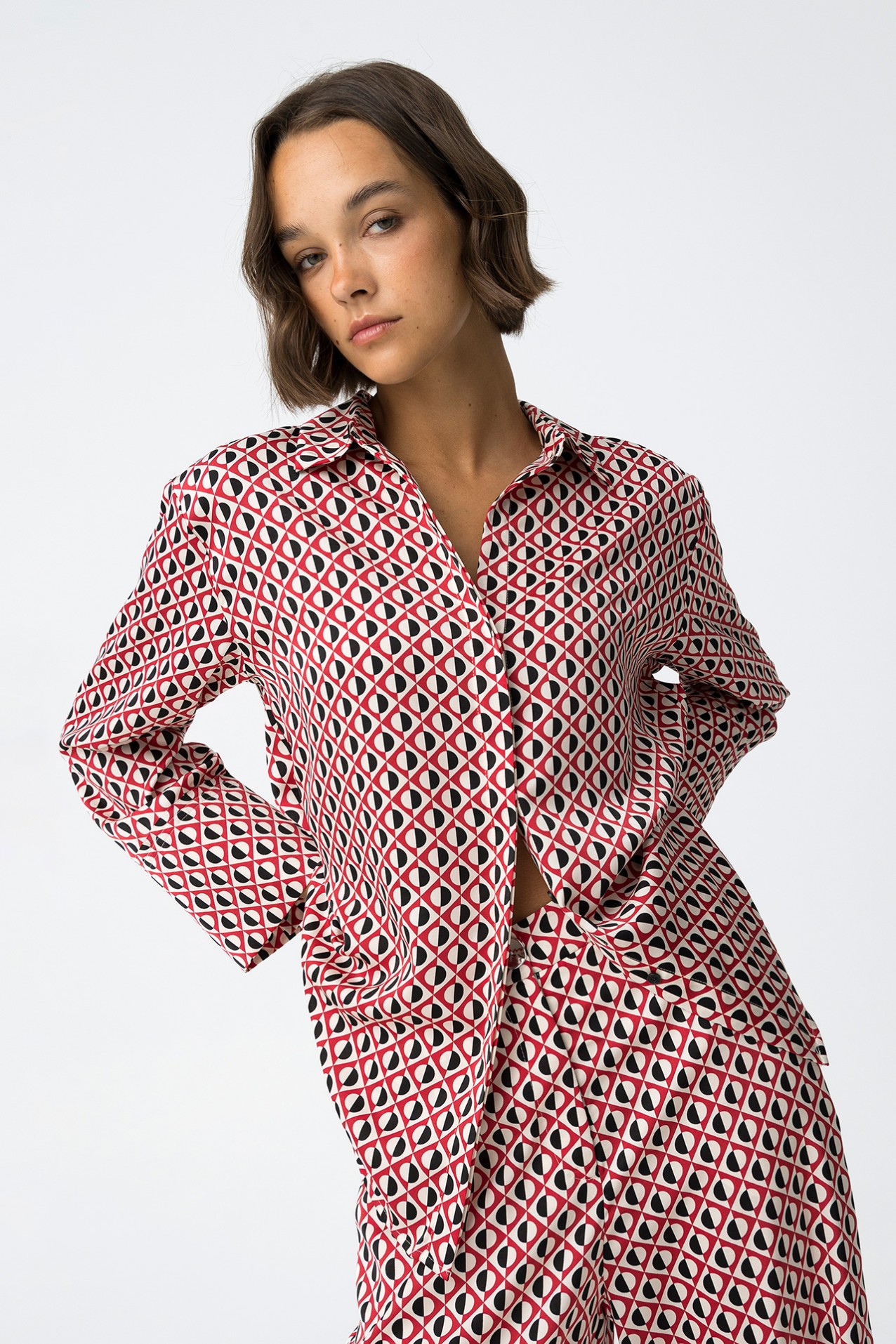 Satin Relaxed Fit Shirt