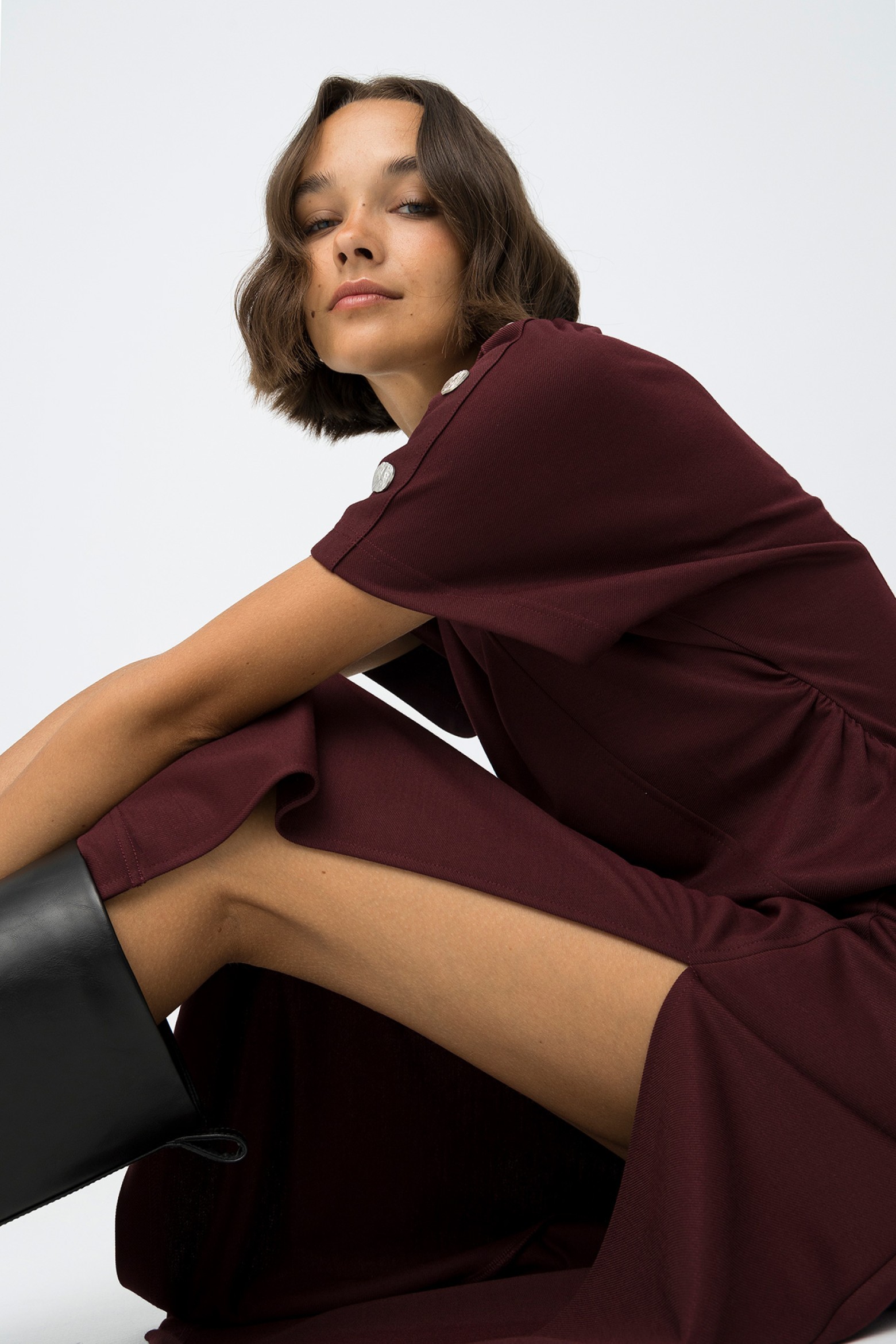 Knit Dress with Side Slits