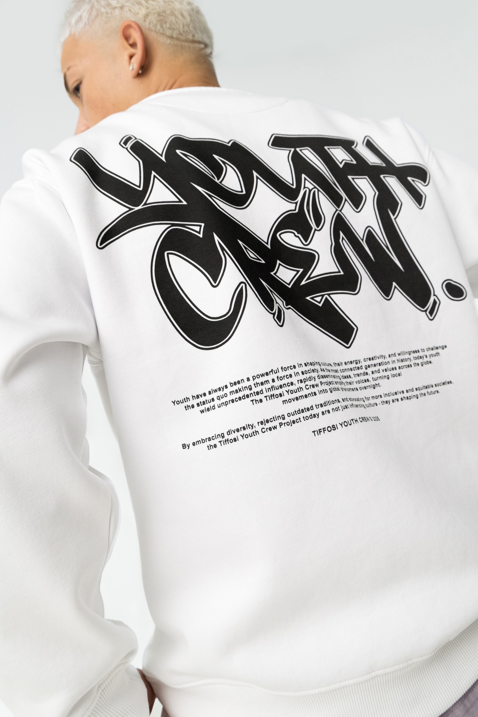 Sweat Relaxed Estampado Grafite