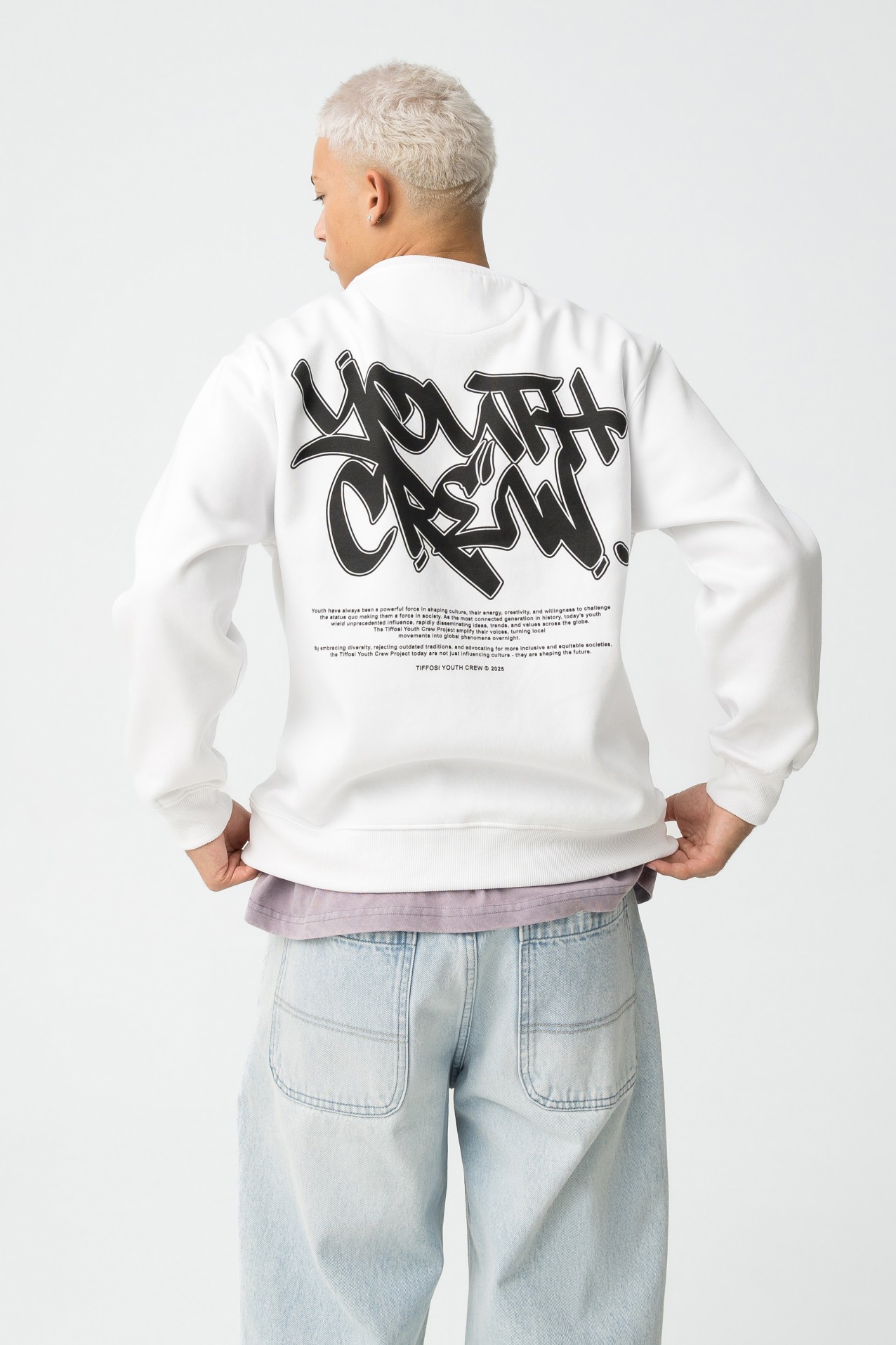 Sweat Relaxed Estampado Grafite