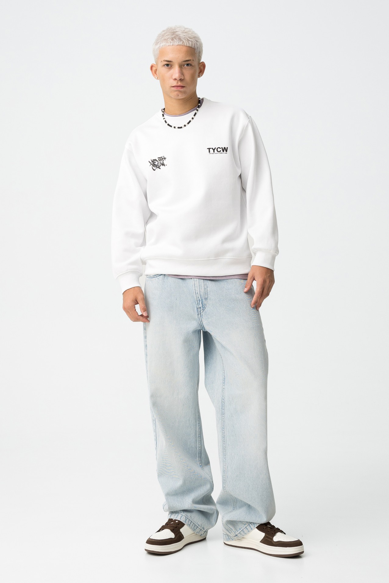 Sweat Relaxed Estampado Grafite