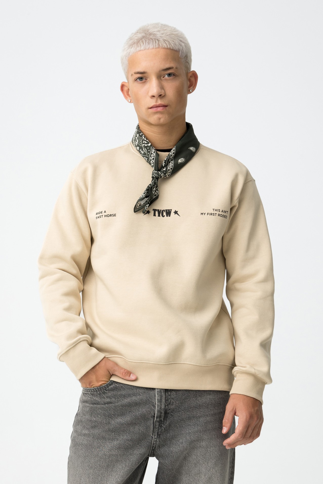 Sweatshirt Regular Fit Estampada