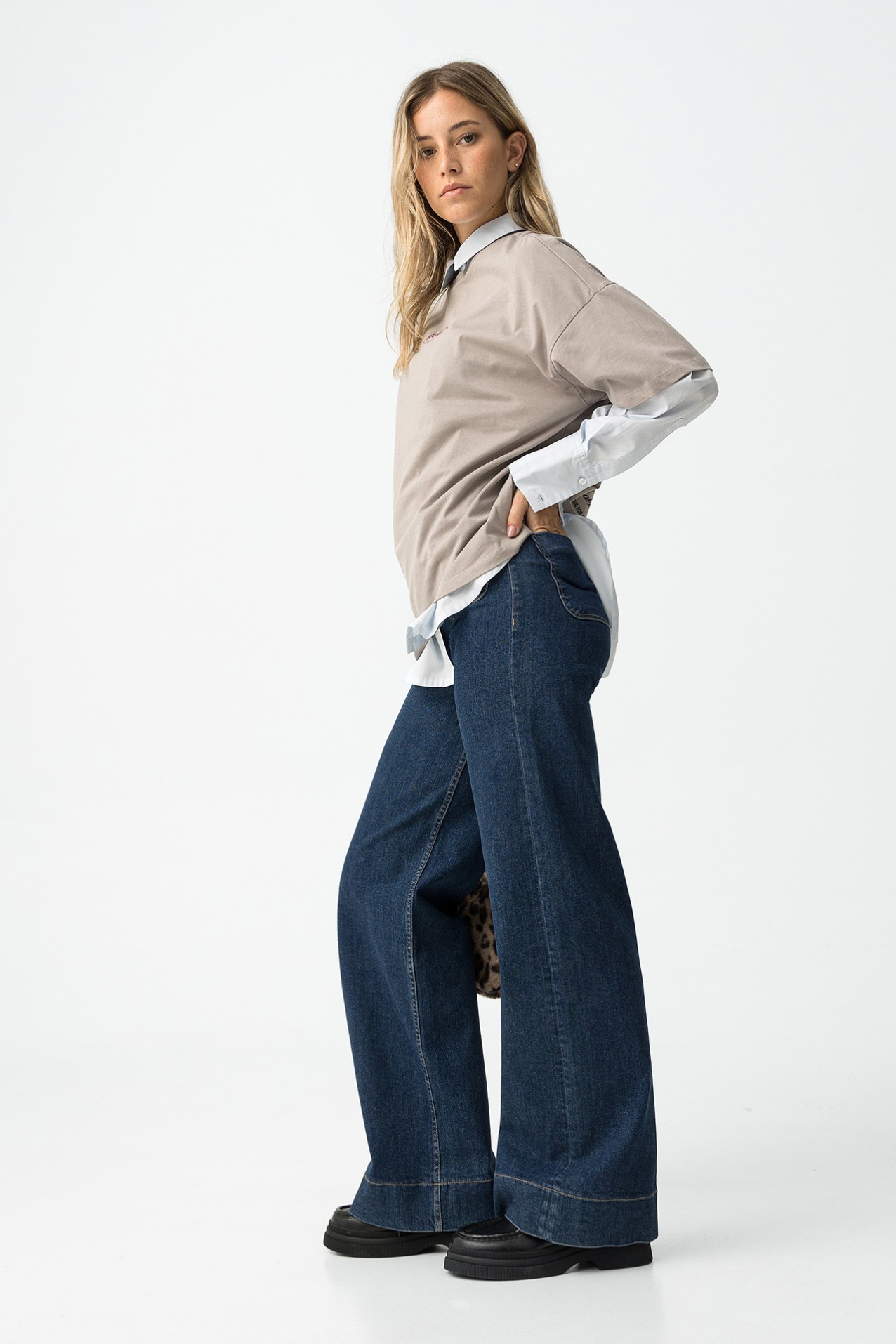 Straight-Leg Denim Jeans