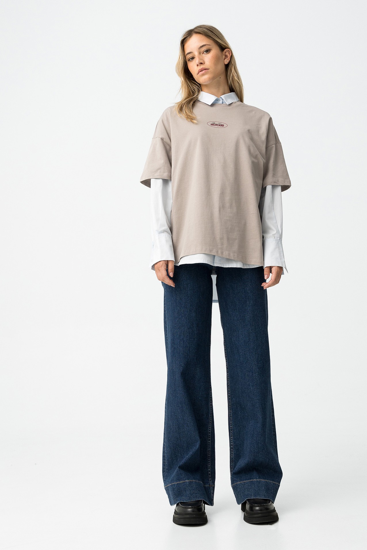 Straight-Leg Denim Jeans