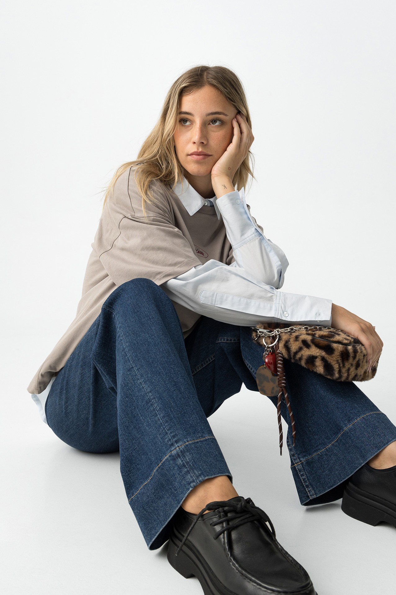 Straight-Leg Denim Jeans