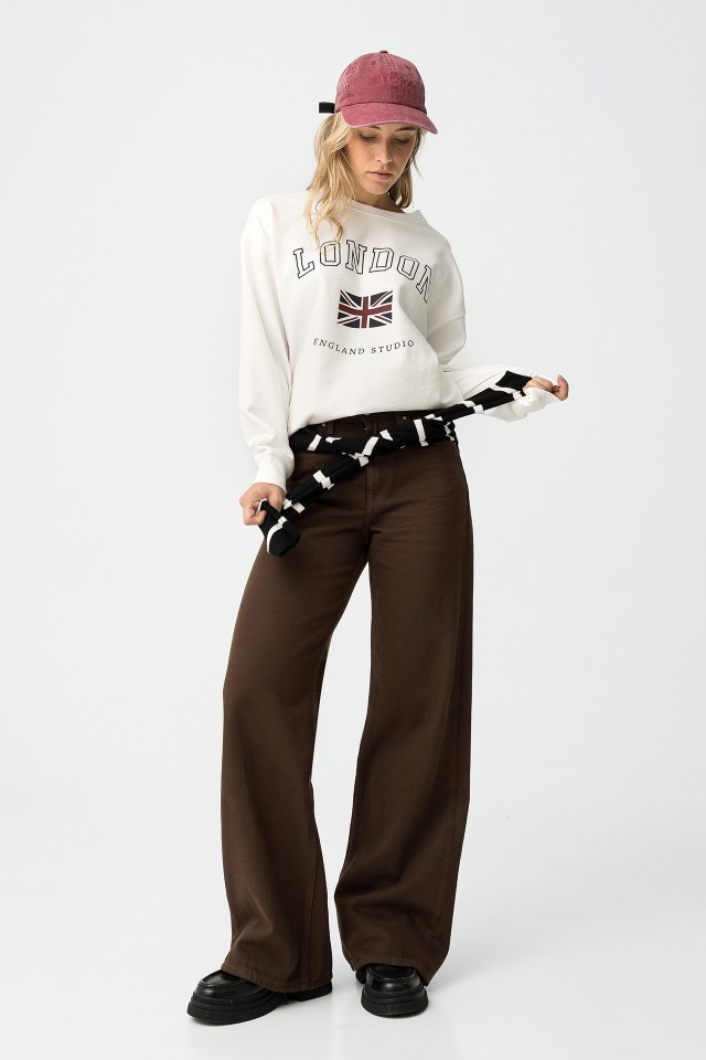 Calas Wide Leg Castanhas