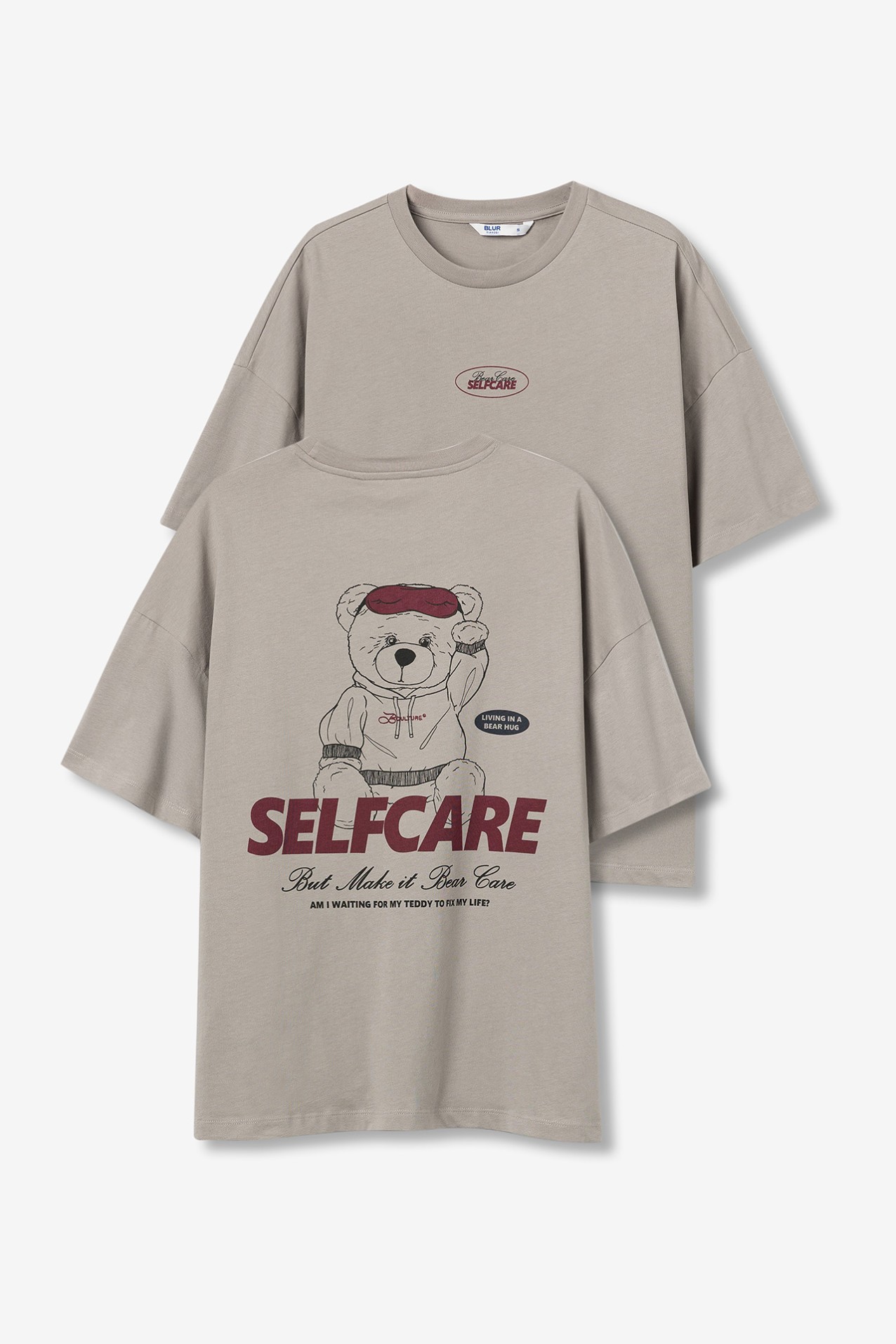 Camiseta Oversized Con Espalda Estampada