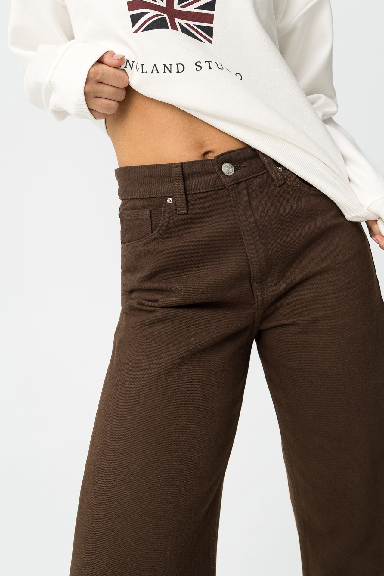 Calas Wide Leg Castanhas