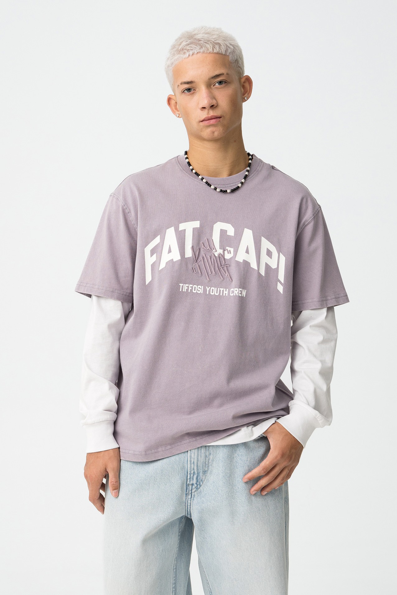 Relaxed Printed T-Shirt with Embroidery