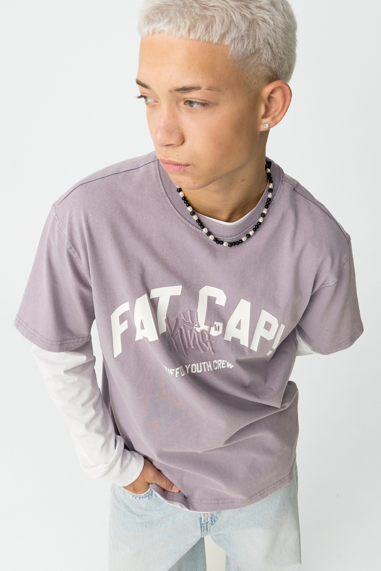 Relaxed Printed T-Shirt with Embroidery