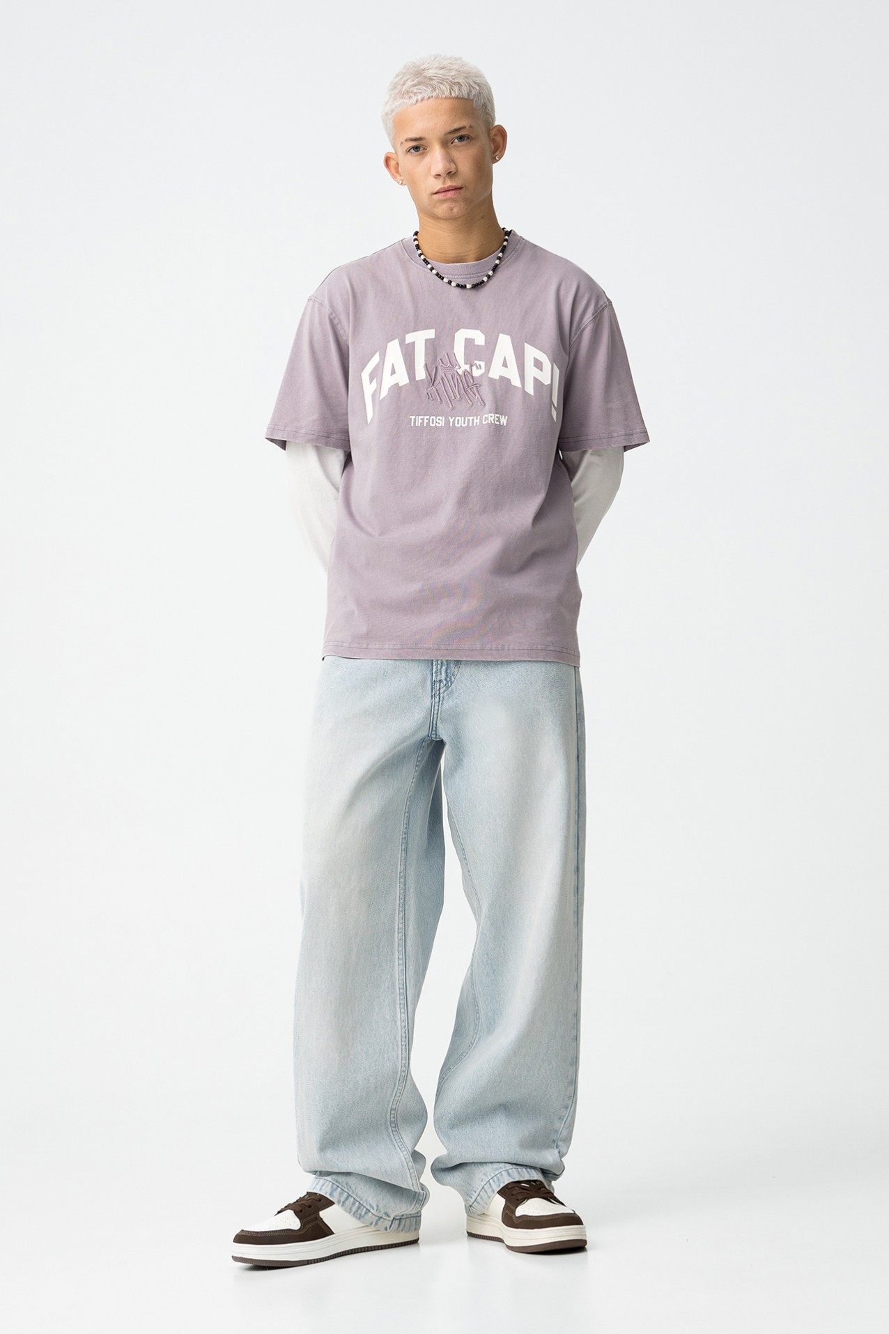 Relaxed Printed T-Shirt with Embroidery