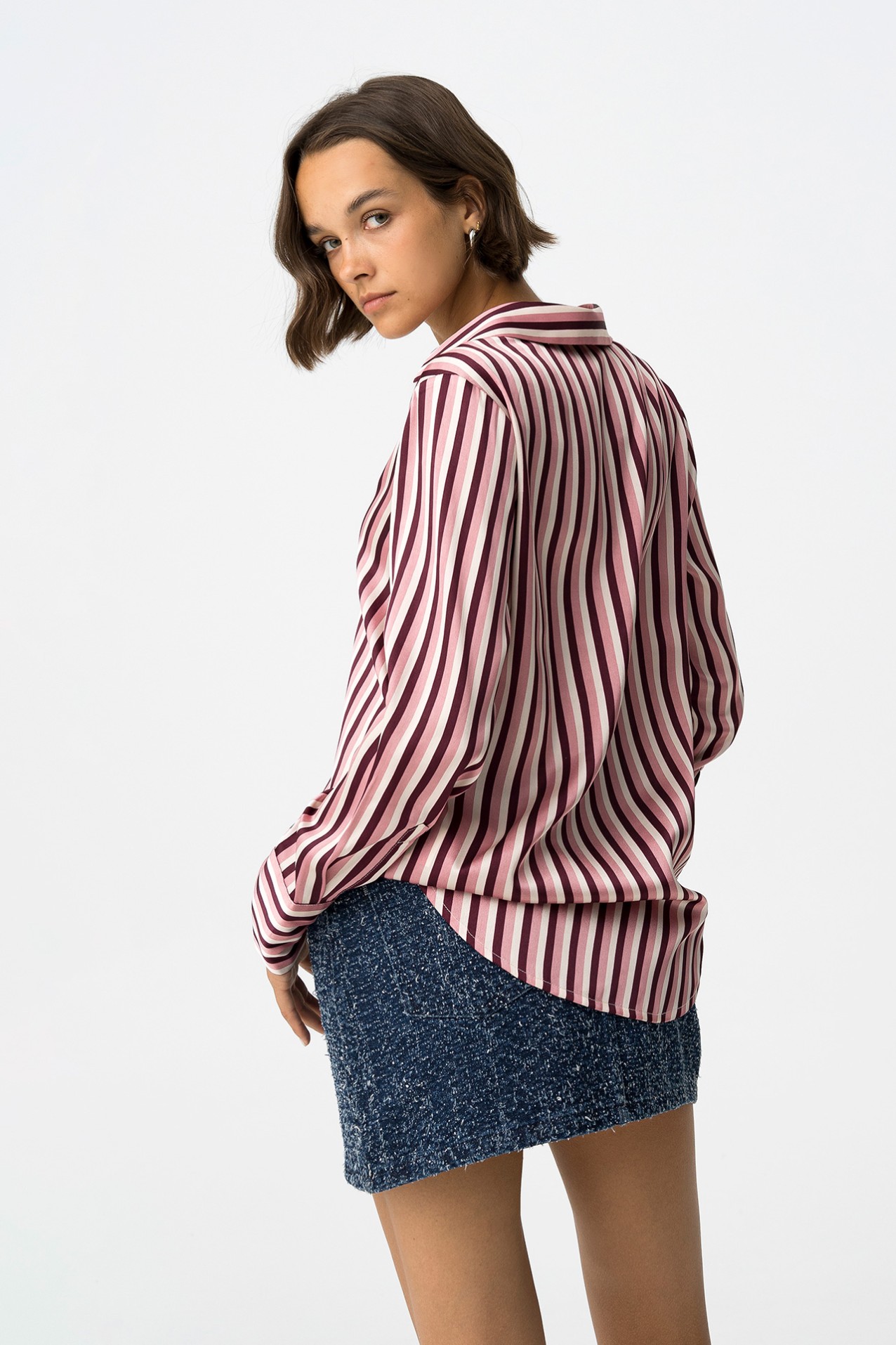 Striped Satin Shirt