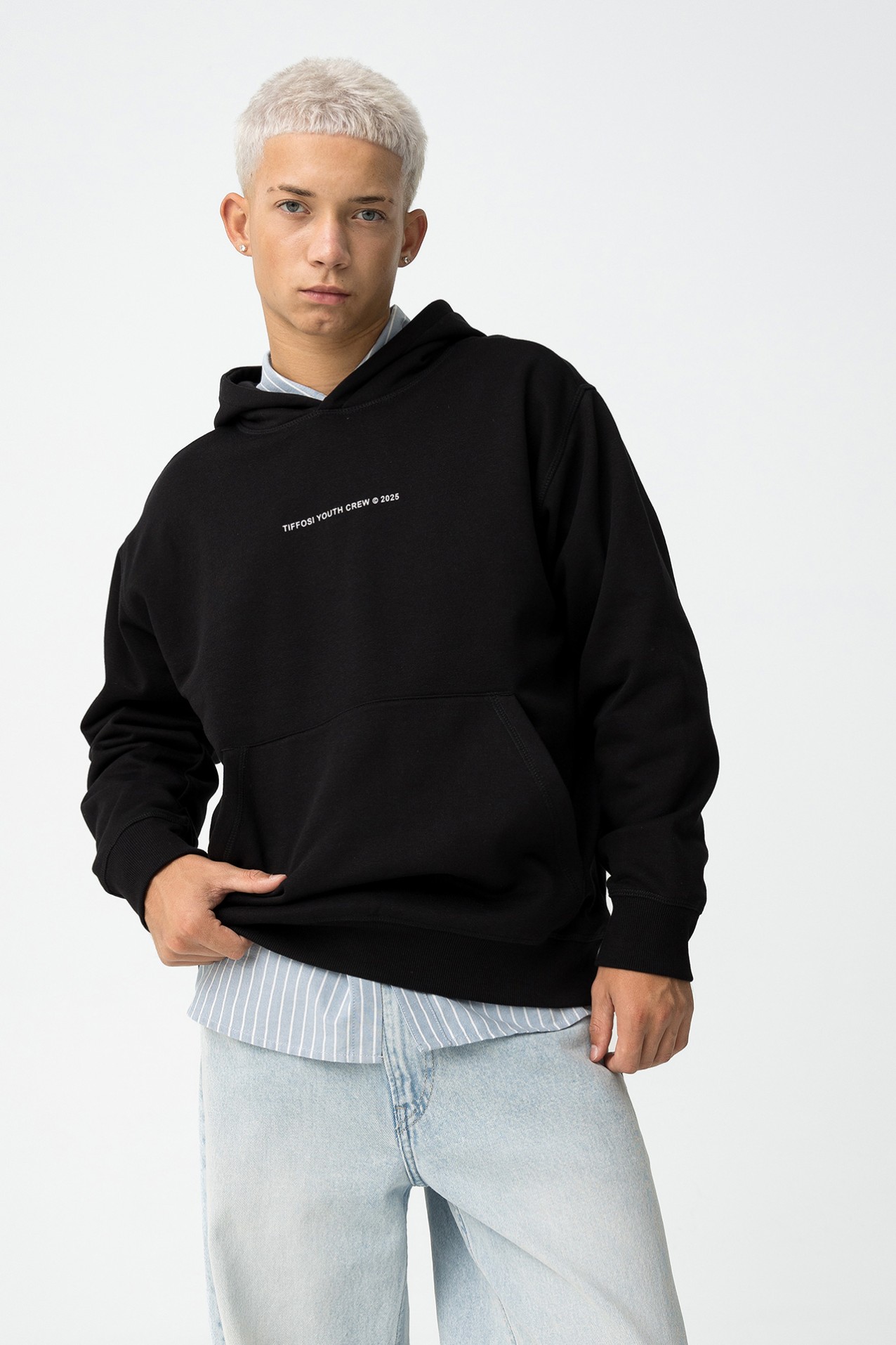 Hoodie Relaxed com Logo Bordado