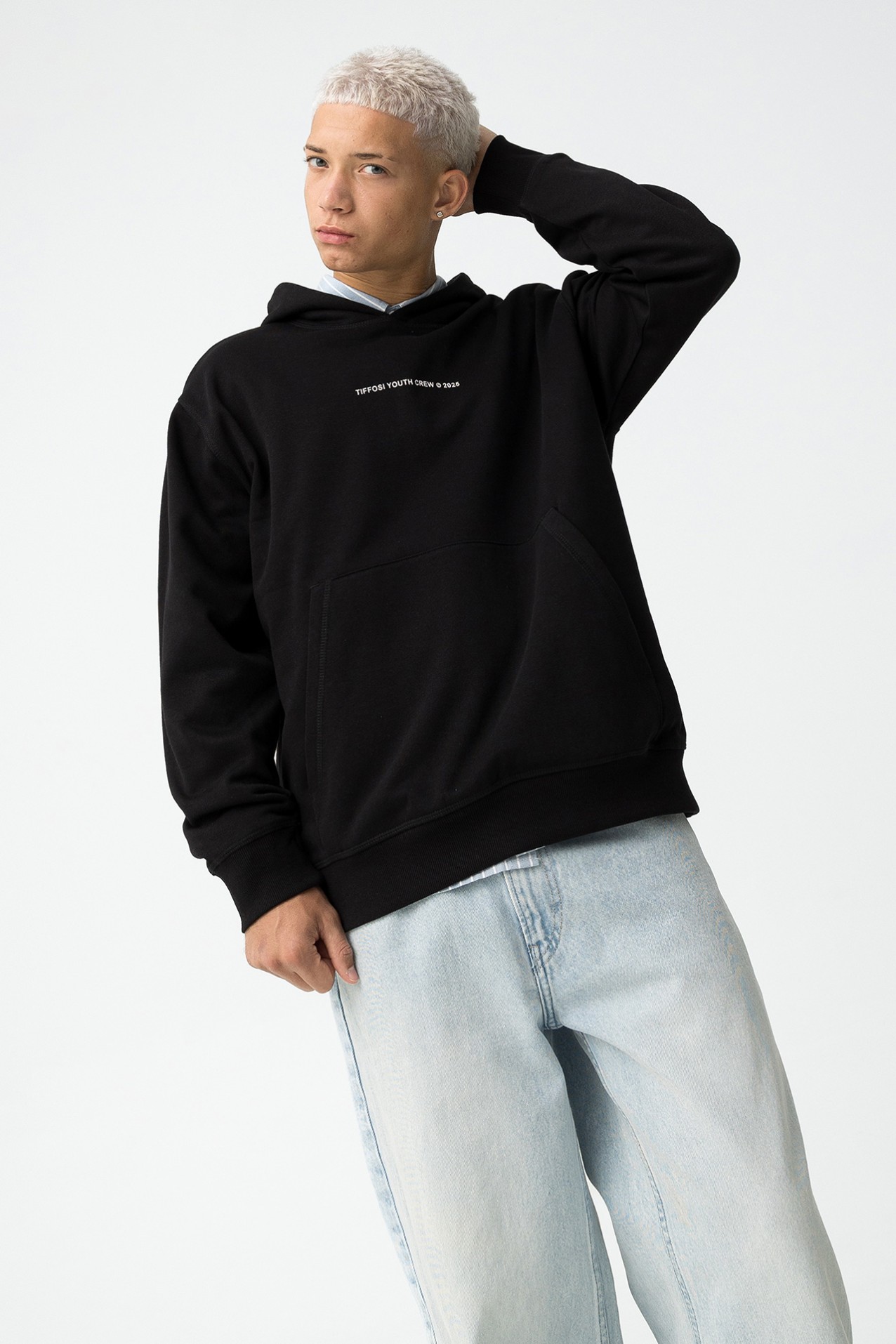 Hoodie Relaxed com Logo Bordado