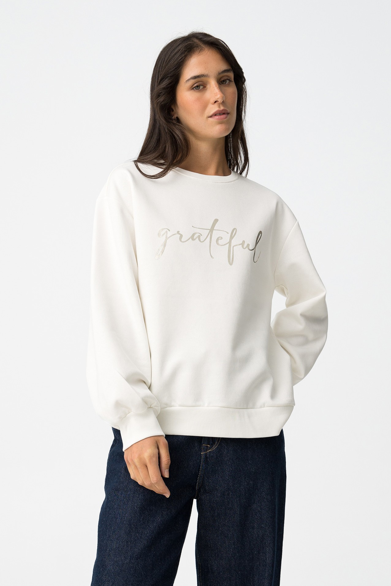 Metallic Message Sweatshirt