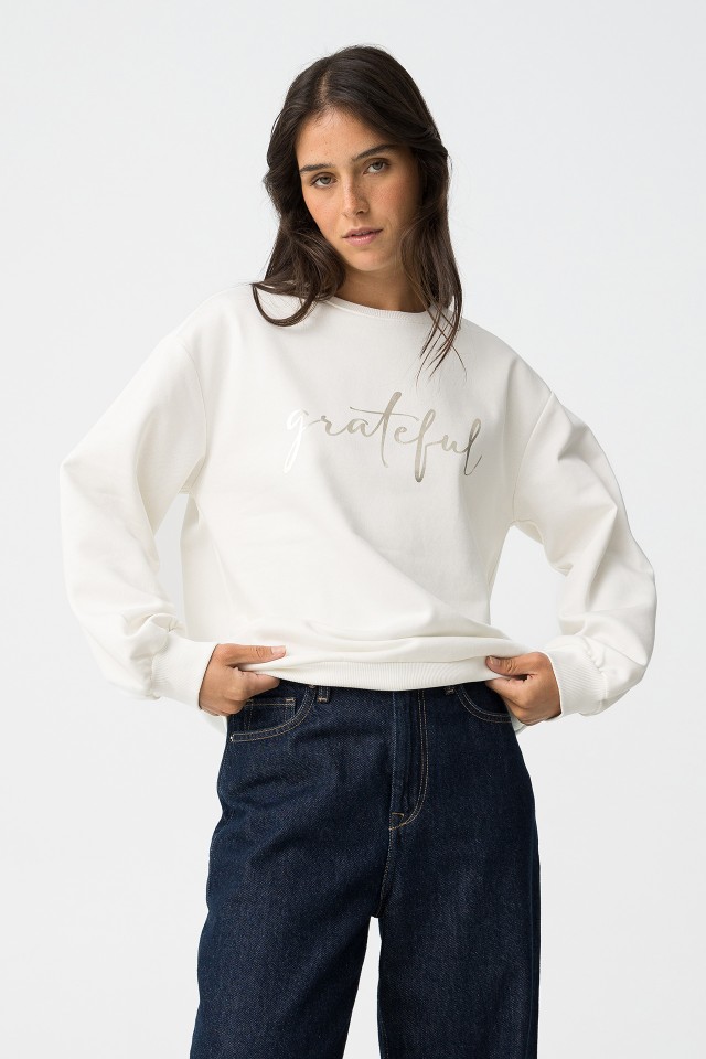 Metallic Message Sweatshirt