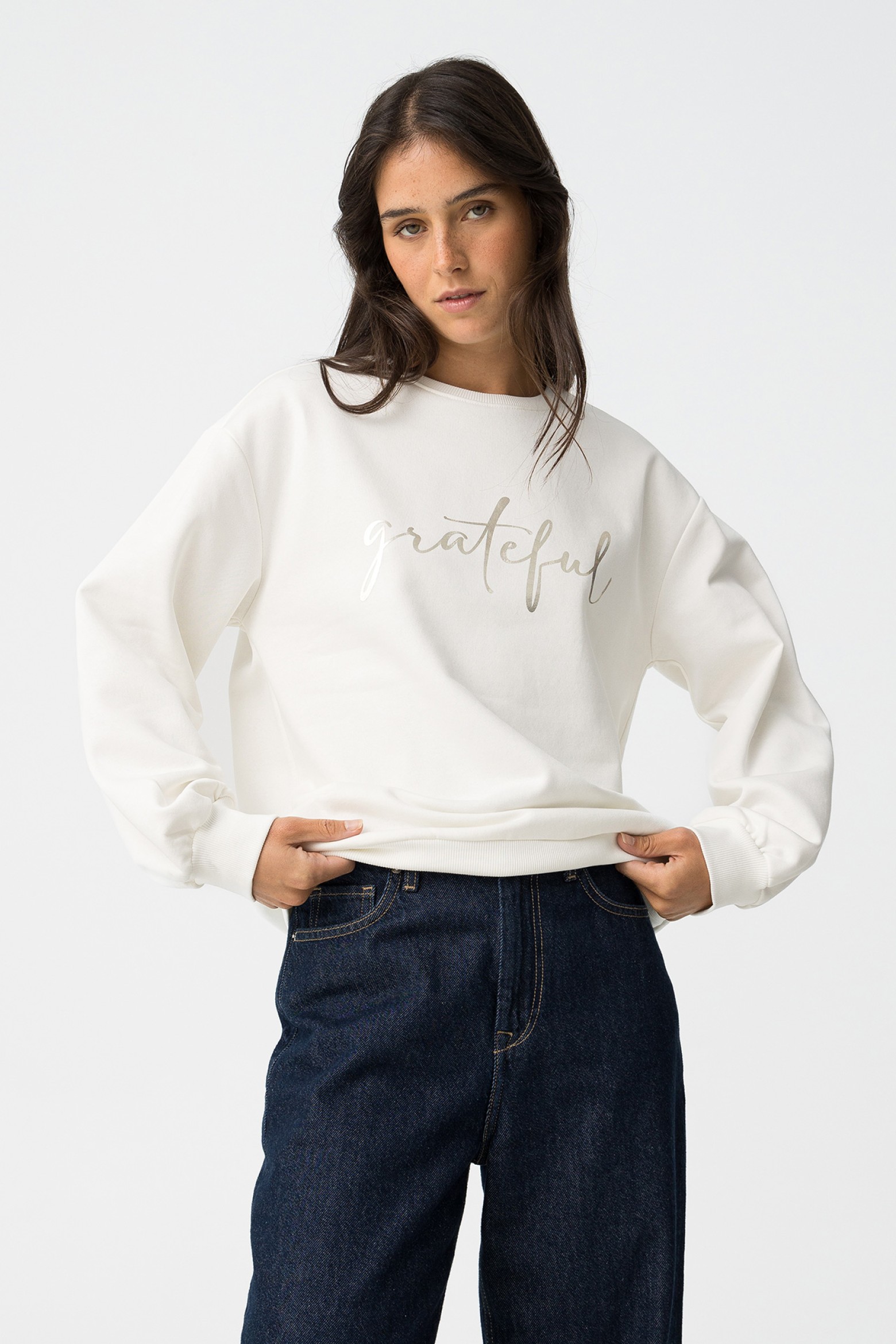 Metallic Message Sweatshirt
