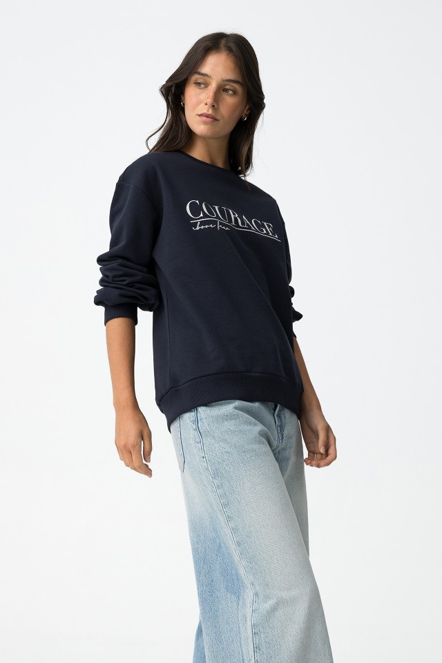 Metallic Message Sweatshirt