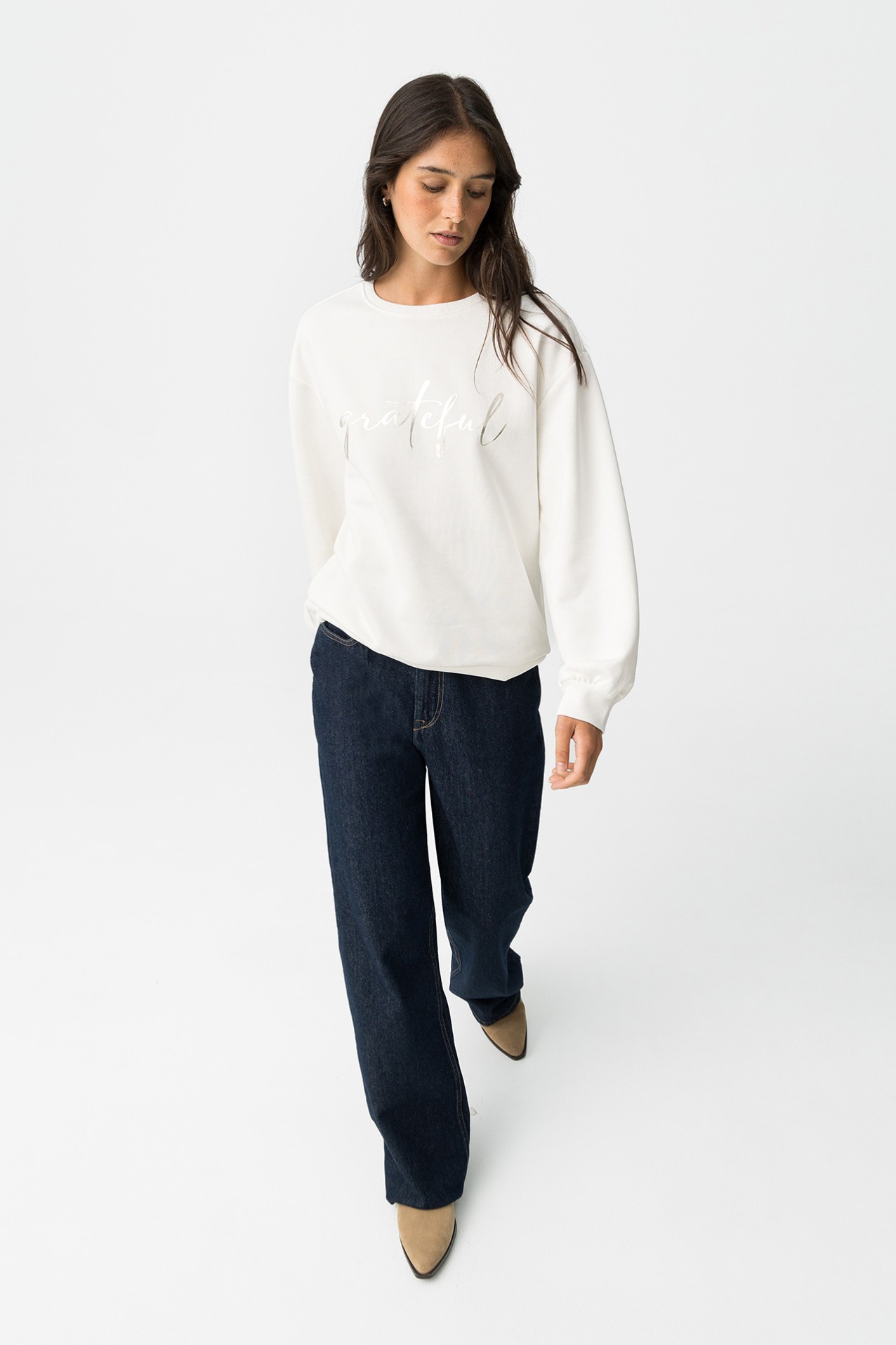 Metallic Message Sweatshirt