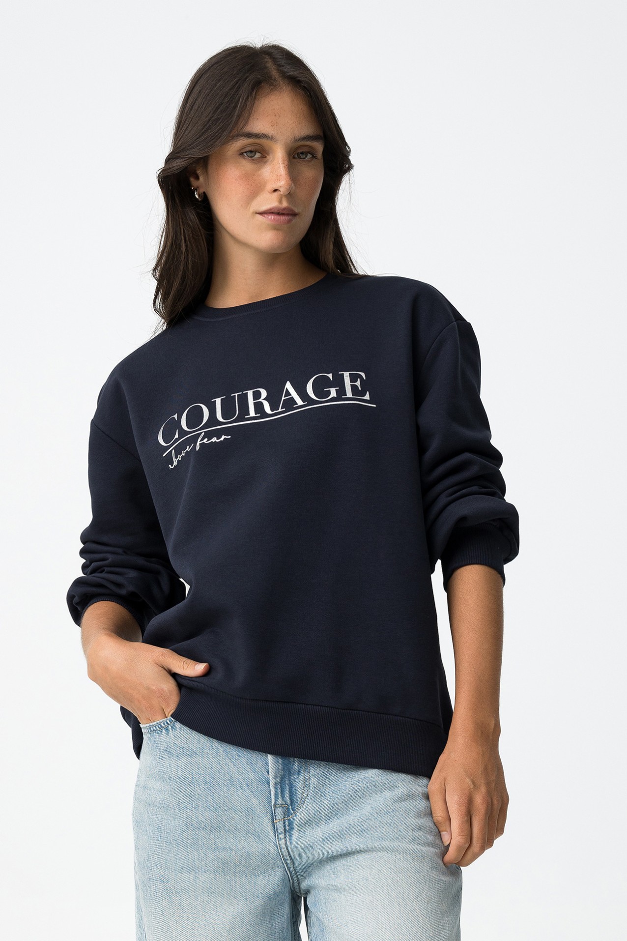 Metallic Message Sweatshirt