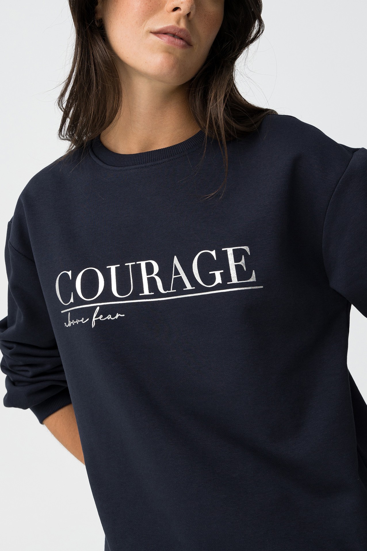 Metallic Message Sweatshirt