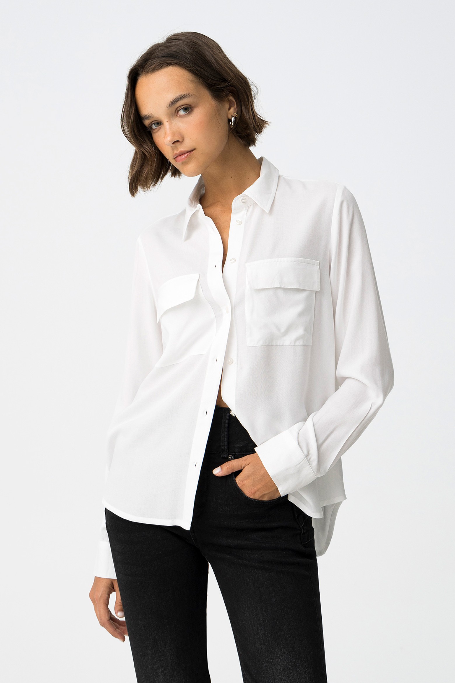 Flowy Shirt with Pockets