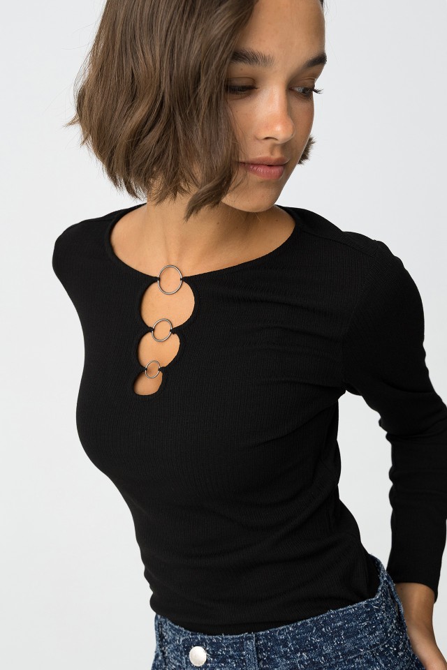 Camiseta Canal con Aros Metlicos